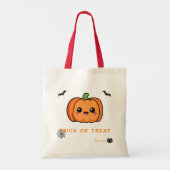 Halloween Leuke Pompoen Canvas tas (Achterkant)