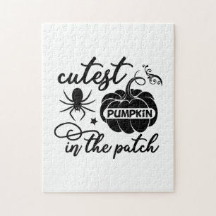 Halloween leukste pompoen in de verjaardag van de legpuzzel
