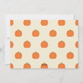 Halloween leukste pompoen op het veld feestdagenkaart (Achterkant)