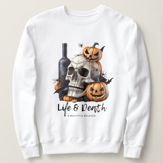 Halloween leven en dood 1 trui (Design voorkant)