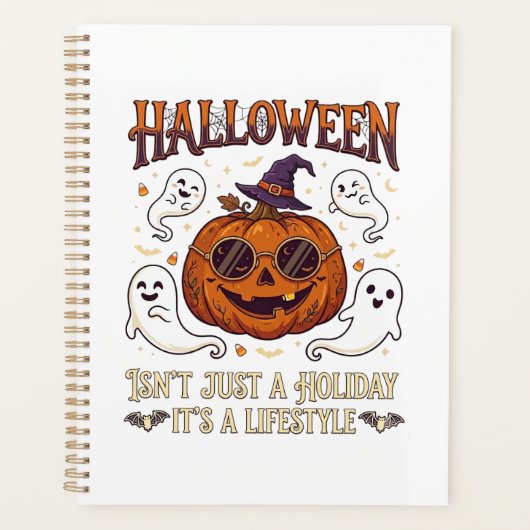 Halloween Levensstijl Pompoen Zonnebril Heksenhoed Planner (Voorkant)