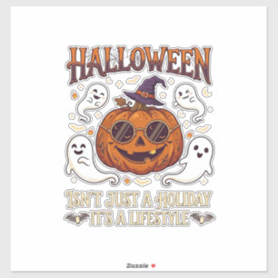 Halloween Levensstijl Pompoen Zonnebril Heksenhoed Sticker