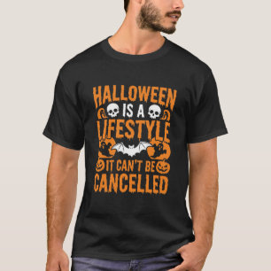 Halloween Levensstijl Spooky Vleermuis Pompoen Ont T-shirt