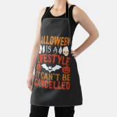 Halloween Levensstijl Vleermuis Pompoen Typografie Schort (Insitu)