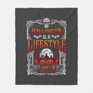Halloween Levensstijl Vleermuis Schedel Kerkhof Po Fleece Deken