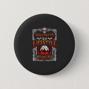 Halloween Levensstijl Vleermuis Schedel Kerkhof Po Ronde Button 5,7 Cm