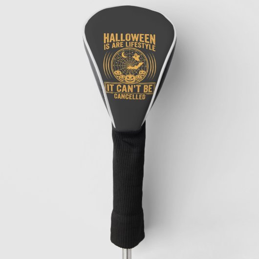 Halloween Levensstijl Vleermuis Spinneweb Ontwerp_ Golfheadcover (Voorkant)