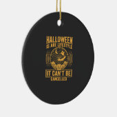 Halloween Levensstijl Vleermuis Spinneweb Ontwerp_ Keramisch Ornament (Rechts)