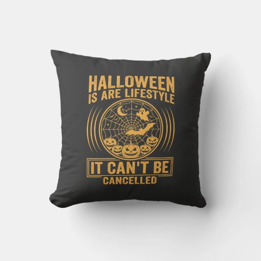 Halloween Levensstijl Vleermuis Spinneweb Ontwerp_ Kussen (Voorkant)