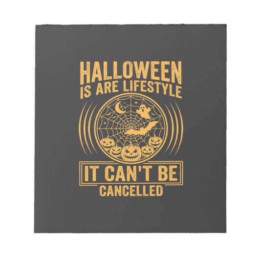 Halloween Levensstijl Vleermuis Spinneweb Ontwerp_ Notitieblok (Voorkant)