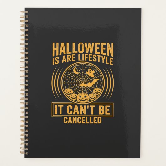 Halloween Levensstijl Vleermuis Spinneweb Ontwerp_ Planner (Voorkant)