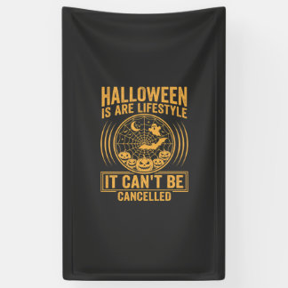 Halloween Levensstijl Vleermuis Spinneweb Ontwerp_ Spandoek
