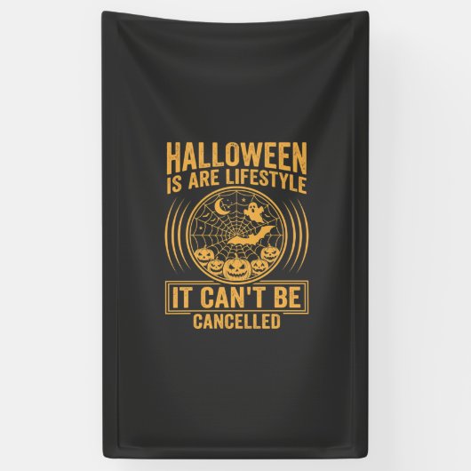 Halloween Levensstijl Vleermuis Spinneweb Ontwerp_ Spandoek (Verticaal)