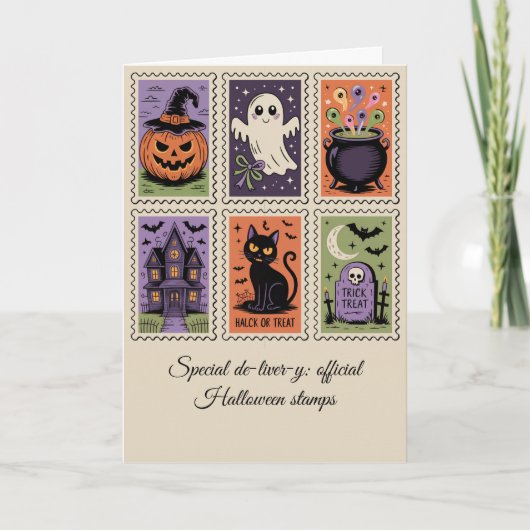  Halloween Levering Stamp Kaart Spooky fun (Voorkant)