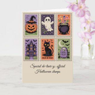Halloween Levering Stamp Kaart Spooky fun
