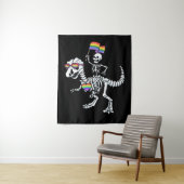 Halloween LGBT Rex Dinosaur Skeleton Gay Pride Wandkleed (In situ)