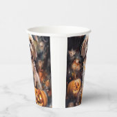 Halloween Lhasa Apso met pompoenen eng Papieren Bekers (Rechts)