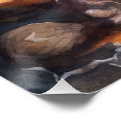 Halloween Lhasa Apso met pompoenen eng Perfect Poster (Hoek)