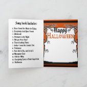 Halloween Liedboek Wenskaart Kaart (Binnen)