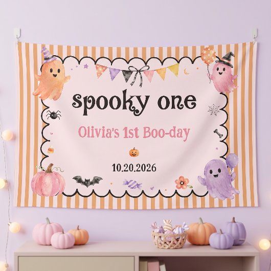 Halloween Lief Geest Verjaardagsfeestje Spandoek