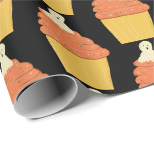 Halloween Lief Geestje op Cupcakes Cadeaupapier