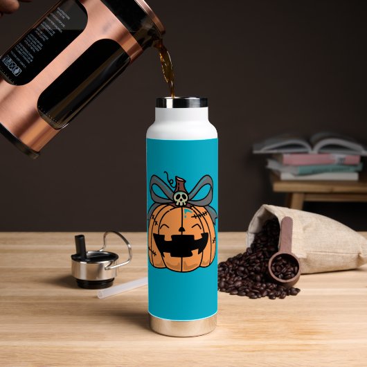 Halloween,Lief Gezicht Pompoen,Funny , Jack O' Lan Waterfles (Koffie (Gedraaid) )