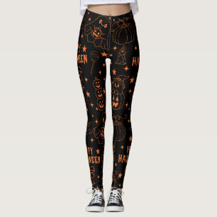 Halloween Lief Kawaii Omlijning Leggings