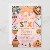 Halloween Lief sassy zes meisje 6e verjaardag uitn Kaart (Voorkant)