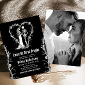 Halloween liefde bij eerste Fright Part Vrijgezell Kaart