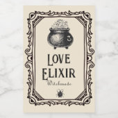 Halloween Liefde elixer Drinken Spooky Wijn Etiket (Enkel label)