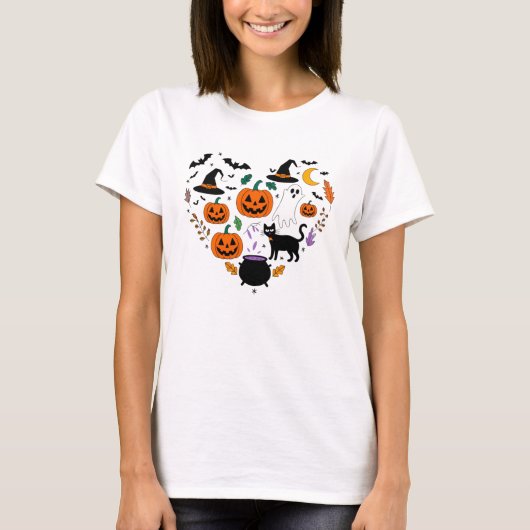 Halloween liefde in elke vorm t-shirt (Voorkant)