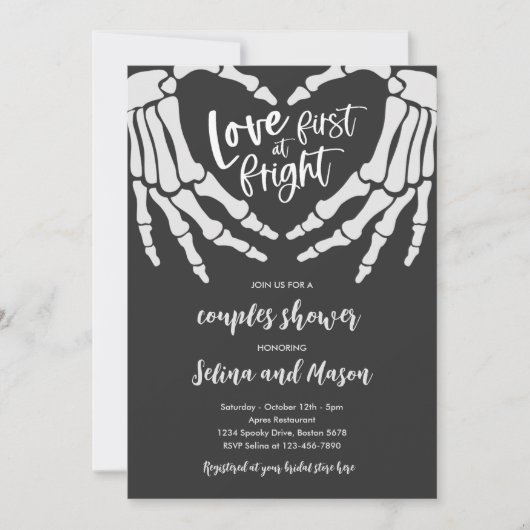 Halloween Liefde Op Het Eerste Schrikken Koppels B Kaart (Voorkant)