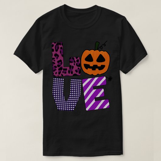 halloween liefde t-shirt (Design voorkant)