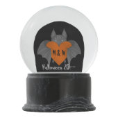 Halloween liefdesvleermuis sneeuwbol (Achterkant)