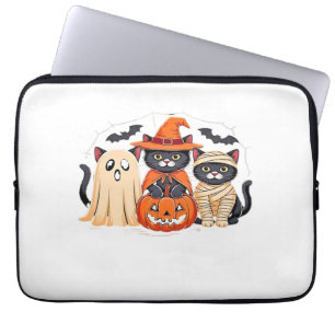 Halloween Lieve Geest Pompoen Kat Klassiek T-shirt Laptop Sleeve