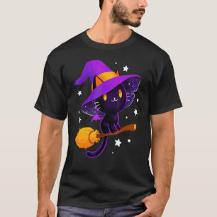 Halloween Lieve Heks Zwarte Kat T-shirt