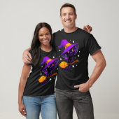 Halloween Lieve Heks Zwarte Kat T-shirt (Unisex)