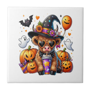 Halloween Lieve Hoogland Rund Tegeltje