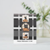 Halloween Lieve Kat Herfst Briefkaart (Staand voorkant)
