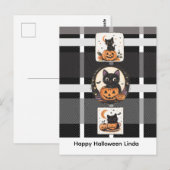 Halloween Lieve Kat Herfst Briefkaart (Voorkant / Achterkant)