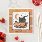 Halloween Lieve Kat Pompoen Servet (Insitu)