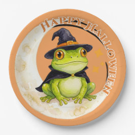 Halloween Lieve Kikker Pad Heks Papieren Bordje