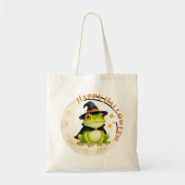 Halloween Lieve Kikker Pad Heks Tote Bag