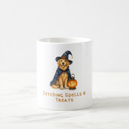 Halloween Lieve Tovenaar Golden Retriever Koffiemok