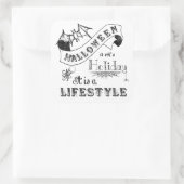 Halloween Lifestyle Chalk Art Vierkante Sticker (Tas)