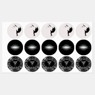 Halloween lijmen labels