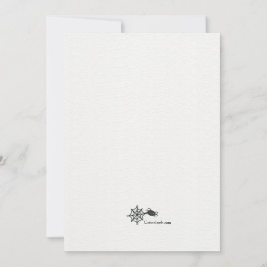 Halloween Lijst Uitnodiging (Achterkant)