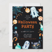 Halloween Lijst Zakelijk Zakelijk Kantoor Party Kaart (Voorkant)