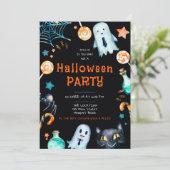 Halloween Lijst Zakelijk Zakelijk Kantoor Party Kaart (Staand voorkant)