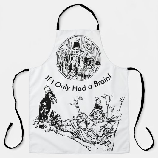 Halloween Line Art Scarecrow No Brain Full Print Schort (Voorkant)